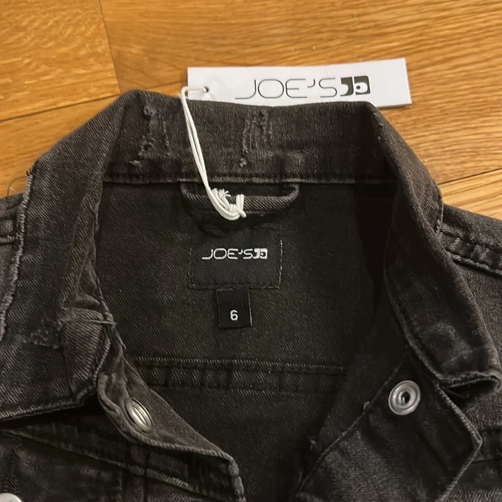 JOE’S JEANS girls Distressed Onyx Denim Jacket